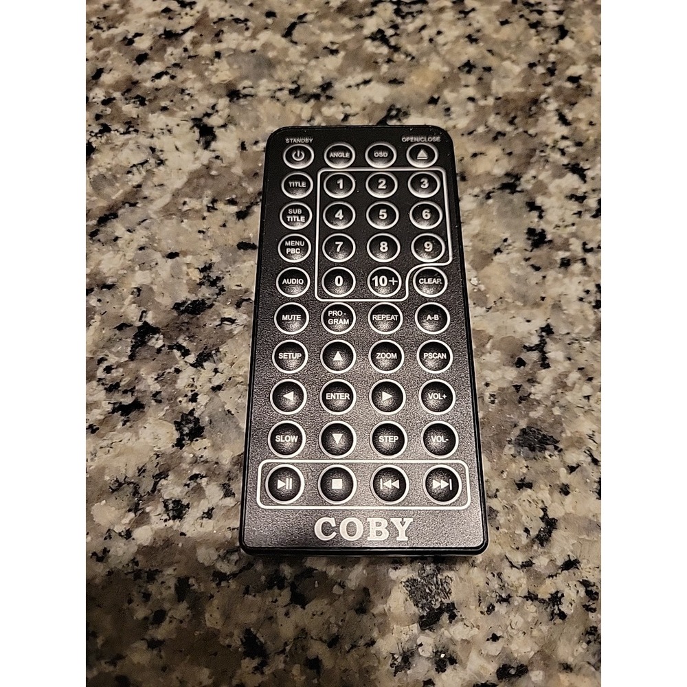 Coby DVD Video DVD537‎ Replacement Remote Control RTDVD537, DVD537, DVD637 Black